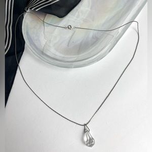 Teardrop diamond necklace